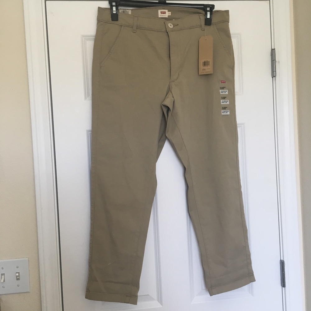 New Sz 10 Levis Classic Chinos Khaki Pants